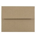 JAM Paper A2 Invitation Envelopes, 4.375 x 5.75, Brown Kraft Paper Bag, 25/Pack (LEKR600)