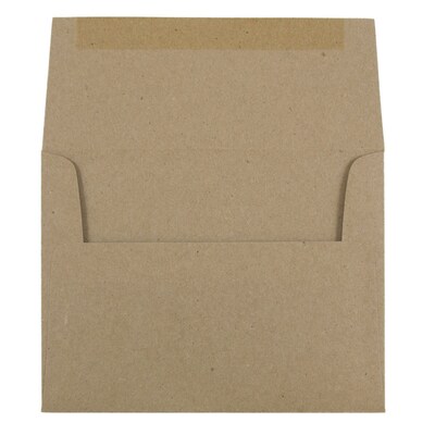 JAM Paper A2 Invitation Envelopes, 4.375 x 5.75, Brown Kraft Paper Bag, Bulk 250/Box (LEKR600H)