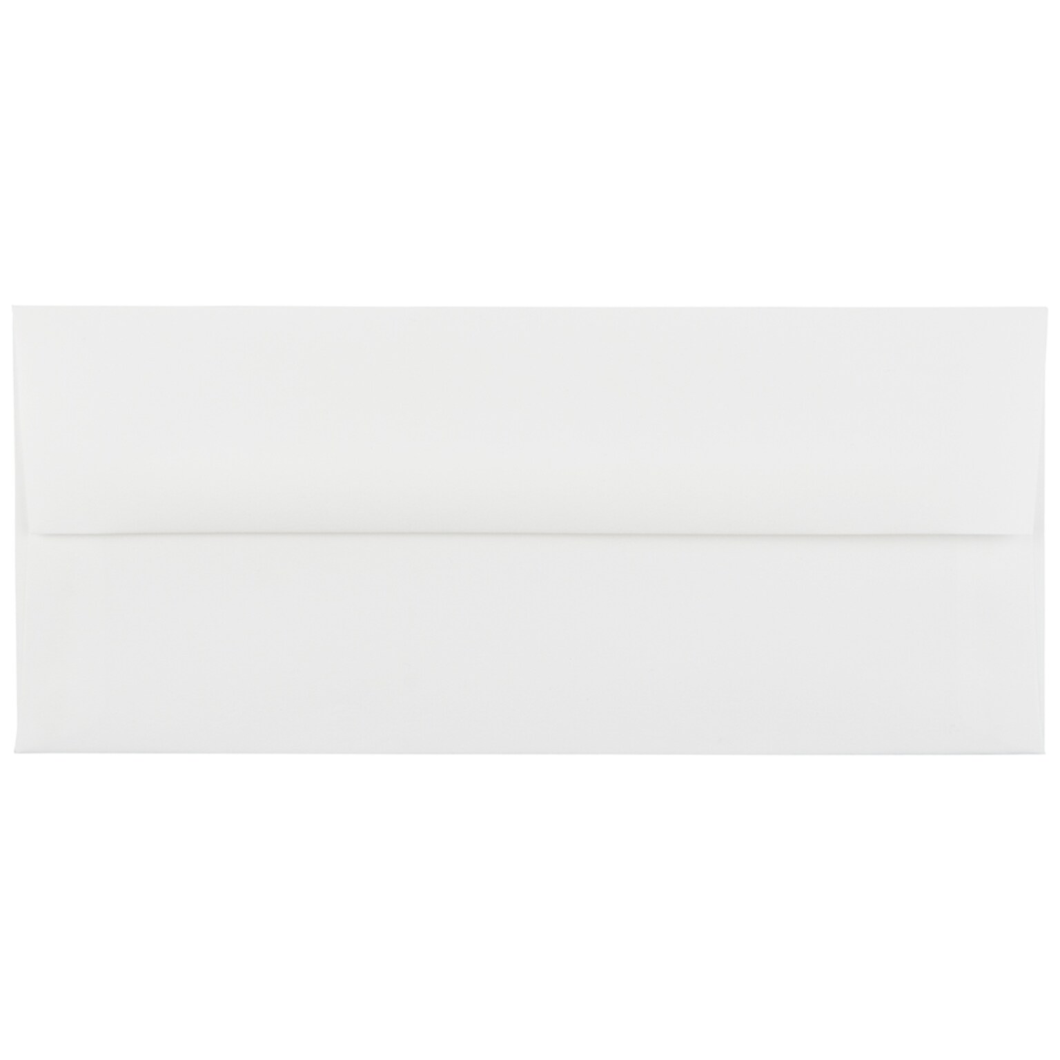 JAM Paper Strathmore Open End #10 Business Envelope, 4 1/8 x 9 1/2, Bright White Wove, 50/Pack (64933I)
