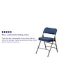 Flash Furniture HERCULES Series Fabric Folding Chair, Navy, 2/Pack (2AWMC320AFNVY)