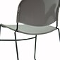 Flash Furniture HERCULES Series Plastic Ultra-Compact Stack Chair, Gray/Black (RUT188GY)