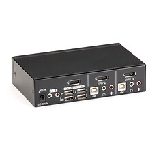 Black Box DT Series KVM Switch DT DisplayPort with USB and Audio - 2-Port (KV9702A)