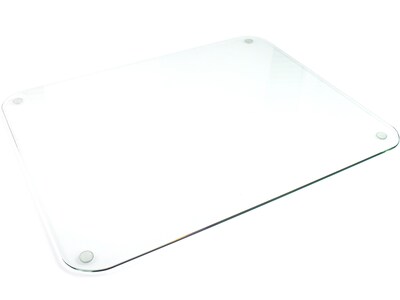 Desktex Glaciermat Anti-Slip Glass Desk Pad, 19 x 24, Clear (FCDE1924G)