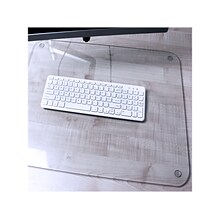 Desktex Glaciermat Anti-Slip Glass Desk Pad, 19 x 24, Clear (FCDE1924G)