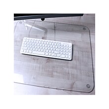 Desktex Glaciermat Anti-Slip Glass Desk Pad, 20 x 36, Clear (FCDE2036G)