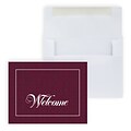 Custom Welcome Crosshatch Greeting Cards, With Envelopes, 5-3/8 x 4-1/4, 25 Cards per Set