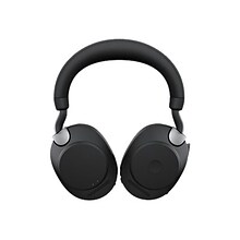 jabra Evolve2 85 UC, Stereo Bluetooth Wireless Headset with Charging Stand, USB-A, Black (28599-989-