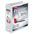 Cardinal Premier EasyOpen Heavy Duty 3 3-Ring View Binders, D-Ring, White (11130CB)