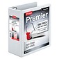 Cardinal Premier Heavy Duty 4" 3-Ring View Binders, D-Ring, White (10340CB)