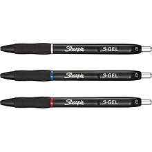 Sharpie S-Gel Retractable Gel Pen, Medium Point, Assorted Ink, Dozen (2096153)