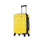 DUKAP RODEZ Plastic 4-Wheel Spinner Luggage, Yellow (DKROD00S-YEL)