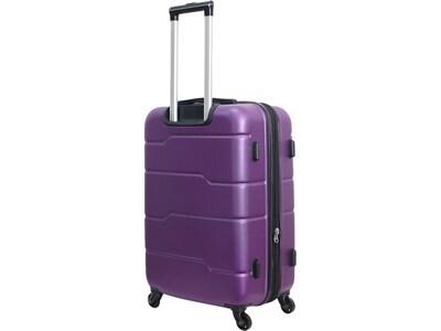 DUKAP Rodez 27.5" Hardside Suitcase, 4-Wheeled Spinner, TSA Checkpoint Friendly, Purple (DKROD00L-PUR)