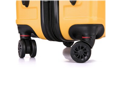 DUKAP Zonix 22.05" Hardside Carry-On Suitcase, 4-Wheeled Spinner, Mustard (DKZON00S-MUS)
