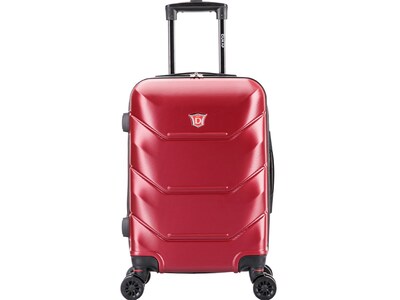 DUKAP Zonix 22.05 Hardside Carry-On Suitcase, 4-Wheeled Spinner, Wine (DKZON00S-WIN)