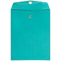 JAM Paper 9 x 12 Open End Catalog Colored Envelopes with Clasp Closure, Sea Blue Recycled, 10/Pack