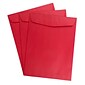 JAM Paper Open End Catalog Envelope, 9" x 12", Red, 100/Box (80329)