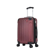 DUKAP INTELY Plastic 4-Wheel Spinner Luggage, Wine (DKINT00S-WIN)