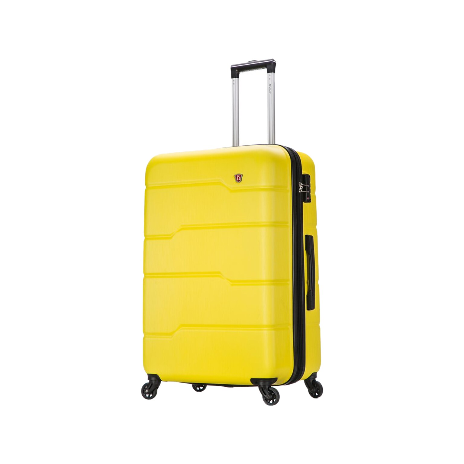 DUKAP Rodez 27.5 Hardside Suitcase, 4-Wheeled Spinner, TSA Checkpoint Friendly, Yellow (DKROD00L-YEL)