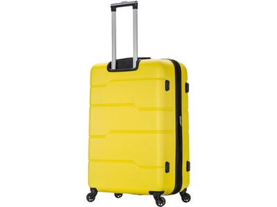 DUKAP Rodez 27.5" Hardside Suitcase, 4-Wheeled Spinner, TSA Checkpoint Friendly, Yellow (DKROD00L-YEL)