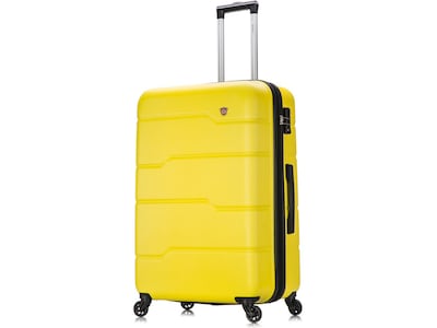 DUKAP Rodez 3-Piece Hardside Spinner Luggage Set, TSA Checkpoint Friendly, Yellow (DKRODSML-YEL)