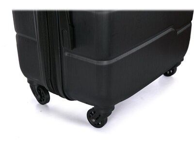 DUKAP Rodez 3-Piece Hardside Spinner Luggage Set, TSA Checkpoint Friendly, Black (DKRODSML-BLK)