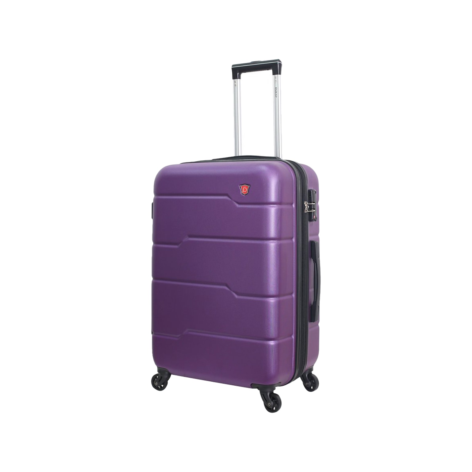DUKAP Rodez 23.75 Hardside Suitcase, 4-Wheeled Spinner, TSA Checkpoint Friendly, Purple (DKROD00M-PUR)