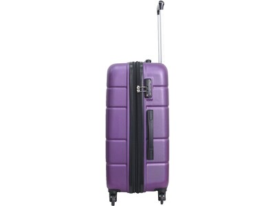 DUKAP Rodez 23.75" Hardside Suitcase, 4-Wheeled Spinner, TSA Checkpoint Friendly, Purple (DKROD00M-PUR)