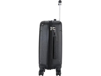 DUKAP Intely 19.5" Hardside Suitcase, 4-Wheeled Spinner, TSA Checkpoint Friendly, Black (DKINT00S-BLK)