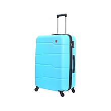 DUKAP RODEZ Plastic 4-Wheel Spinner Luggage, Light Blue (DKROD00L-LBL)