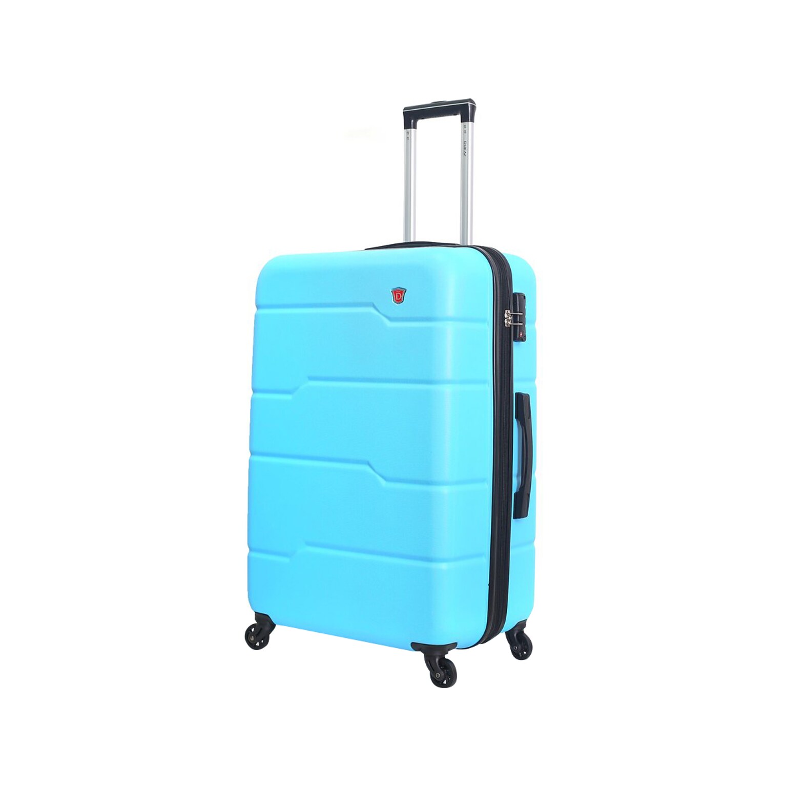 DUKAP Rodez 27.5 Hardside Suitcase, 4-Wheeled Spinner, TSA Checkpoint Friendly, Light Blue (DKROD00L-LBL)