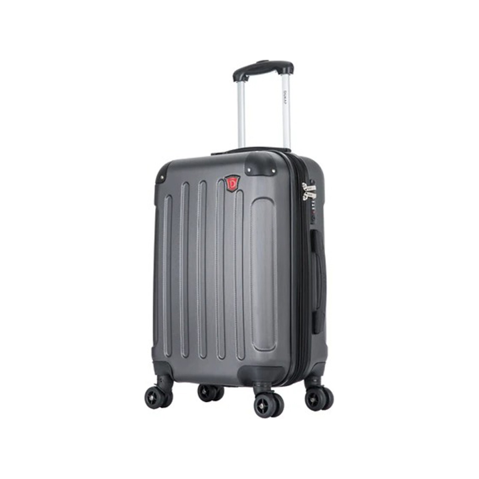 DUKAP Intely 19.5 Hardside Suitcase, 4-Wheeled Spinner, TSA Checkpoint Friendly, Gray (DKINT00S-GRE)