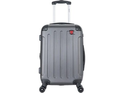 DUKAP Intely 19.5 Hardside Suitcase, 4-Wheeled Spinner, TSA Checkpoint Friendly, Gray (DKINT00S-GRE