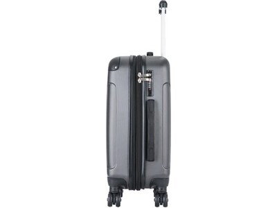 DUKAP Intely 19.5" Hardside Suitcase, 4-Wheeled Spinner, TSA Checkpoint Friendly, Gray (DKINT00S-GRE)