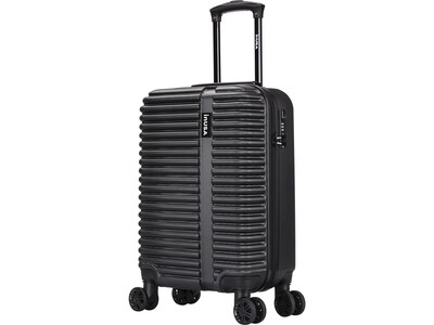 InUSA Ally 19.29 Hardside Suitcase, 4-Wheeled Spinner, TSA Checkpoint Friendly, Black (IUALL00S-BLK