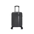 InUSA Ally Plastic 4-Wheel Spinner Luggage, Black (IUALL00S-BLK)