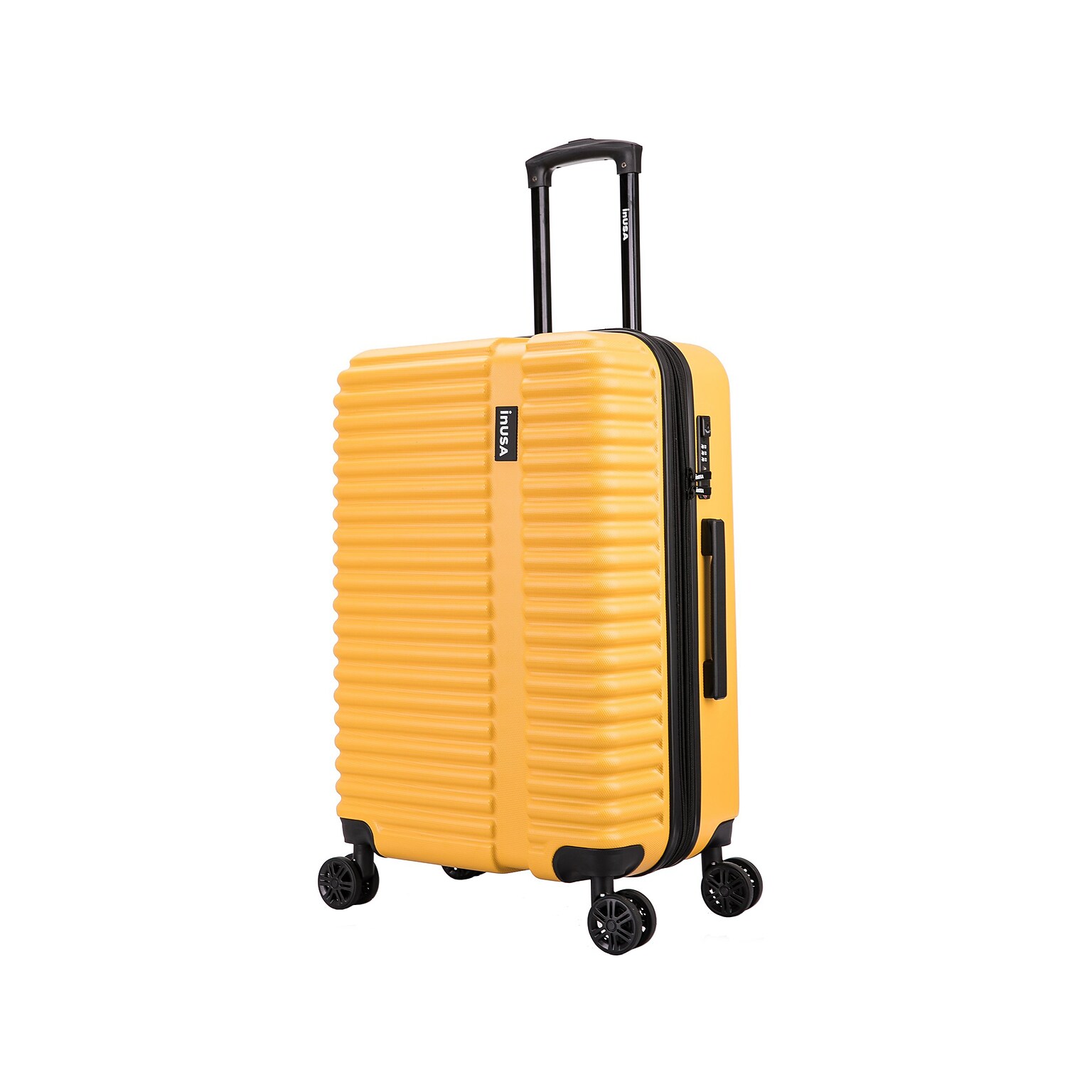 InUSA Ally 23.3 Hardside Suitcase, 4-Wheeled Spinner, TSA Checkpoint Friendly, Mustard (IUALL00M-MUS)