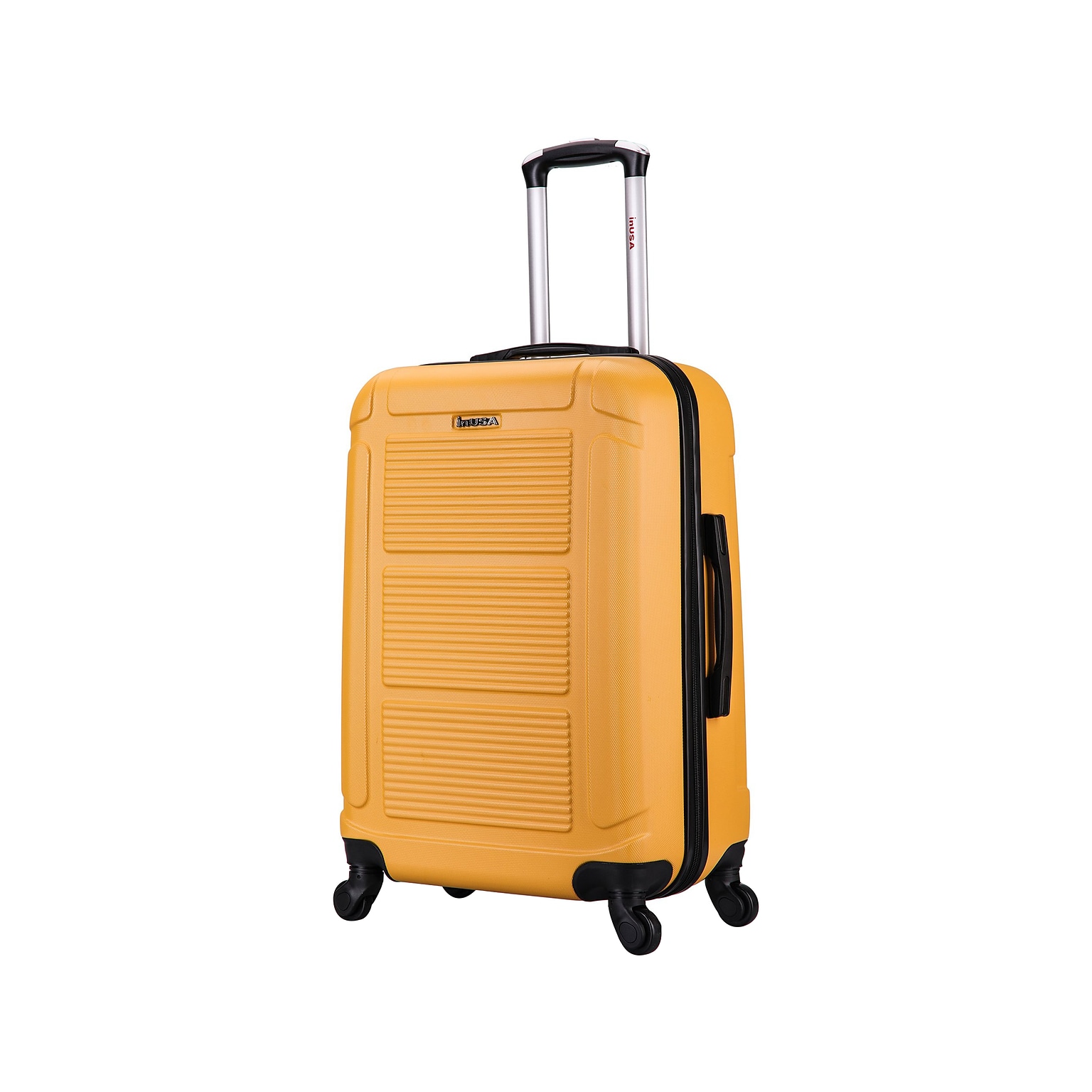 InUSA Pilot 24 Hardside Suitcase, 4-Wheeled Spinner, Mustard (IUPIL00M-MUS)