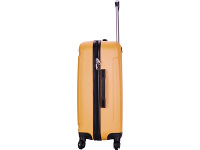 InUSA Pilot 24" Hardside Suitcase, 4-Wheeled Spinner, Mustard (IUPIL00M-MUS)