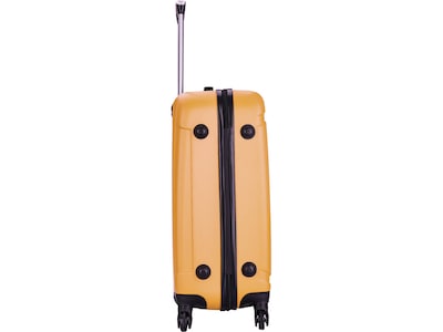 InUSA Pilot 24" Hardside Suitcase, 4-Wheeled Spinner, Mustard (IUPIL00M-MUS)