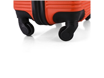 InUSA Royal 3-Piece Hardside Spinner Luggage Set, Orange (IUROYSML-ORG)