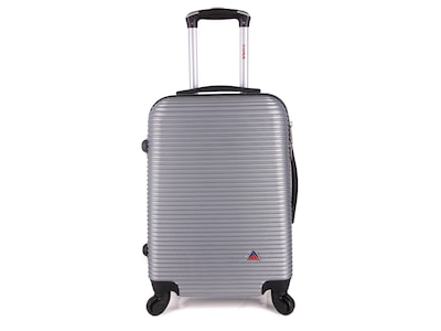 InUSA Royal 4-Piece Hardside Spinner Luggage Set, Silver (IUROYSMLXL-SIL)