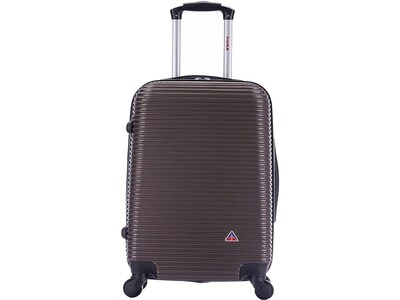 InUSA Royal 20 Hardside Carry-On Suitcase, 4-Wheeled Spinner, Brown (IUROY00S-BRO)