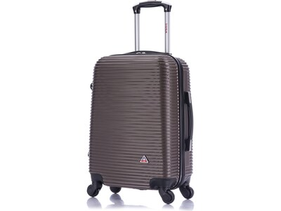 InUSA Royal 20" Hardside Carry-On Suitcase, 4-Wheeled Spinner, Brown (IUROY00S-BRO)