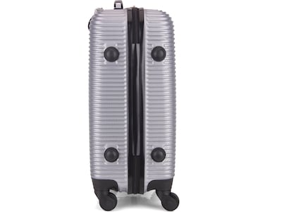 InUSA Royal 20" Hardside Carry-On Suitcase, 4-Wheeled Spinner, Silver (IUROY00S-SIL)