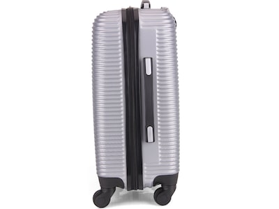 InUSA Royal 20" Hardside Carry-On Suitcase, 4-Wheeled Spinner, Silver (IUROY00S-SIL)