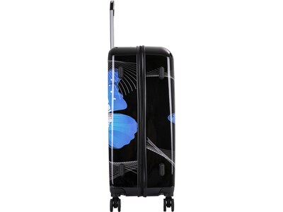 InUSA 28" Hardside Butterfly Suitcase, 4-Wheeled Spinner, TSA Checkpoint Friendly, Black Butterfly (IUAPC00L-BBU)