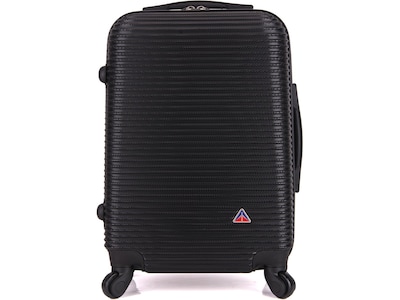 InUSA Royal 20" Hardside Carry-On Suitcase, 4-Wheeled Spinner, Black (IUROY00S-BLK)