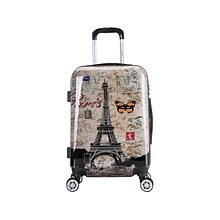 InUSA Prints PC/ABS Plastic Carry-On Luggage, Paris (IUAPC00S-PAR)