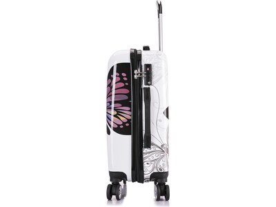 InUSA 20" Hardside Butterfly Carry-On Suitcase, 4-Wheeled Spinner, TSA Checkpoint Friendly, Butterfly (IUAPC00S-BUT)