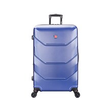 DUKAP ZONIX PC/ABS Plastic 4-Wheel Spinner Luggage, Blue (DKZON00L-BLU)